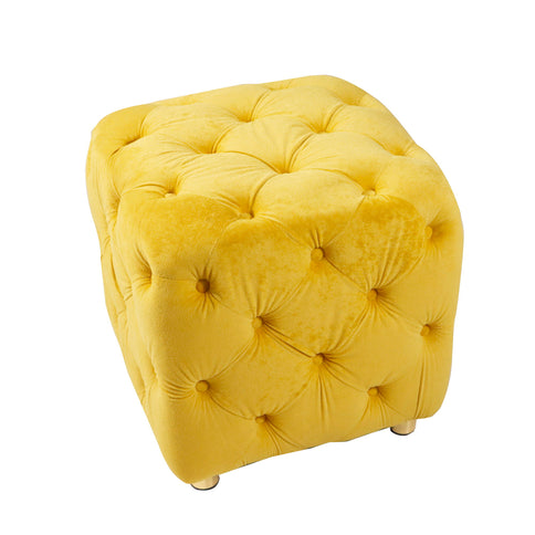 Modern Upholstered Ottoman, Exquisite Small End Table, Soft Foot Stool, Dressing Makeup Chair, Comfortable Seat For Living Room, Bedroom, Entrance