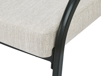 Contemporary Upholstered Dining Chairs With Metal Legs (Set of 2)