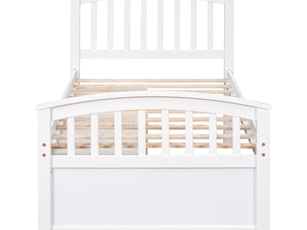 Platform Storage Bed Solid Wood Bed With 6 Drawers
