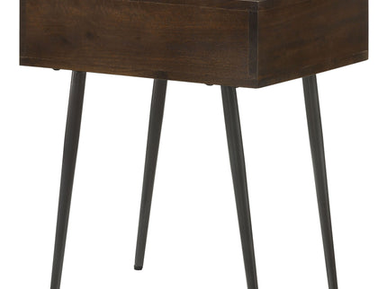 Gibson - Coffee 1 Drawer Rectangular Side Table With Angled Legs - Coffee