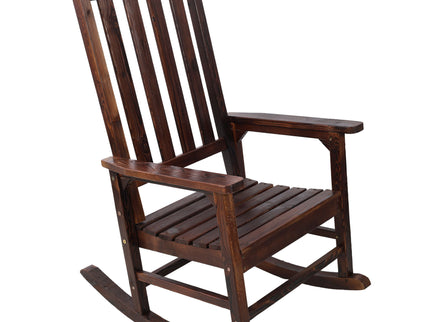 Oversized Porch Rocker Chair With Wide Seat And Tall Backrest