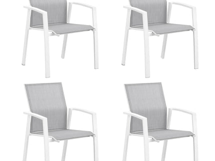 Patio Stackable Dining Chairs (Set of 4)