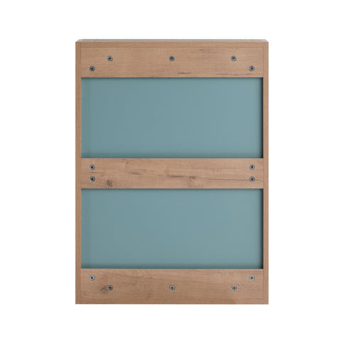 20" Wall Mounted Bathroom Mirror Cabinet With Adjustable Shelves Storage Cabinet - Imitative Oak