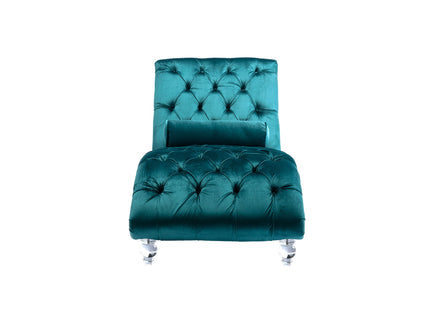 Chaise Lounge Indoor, Button Tufted Upholstered Chaise Lounge Chair With Pillow