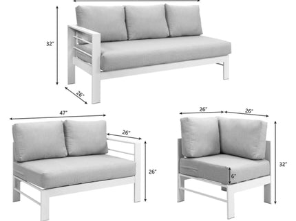 Outdoor Patio Set, All-Weather With Thick Cushions