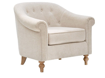 Fayette - Tufted Accent Arm Chair - Cream