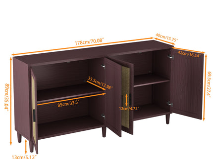 Buffet Cabinet With Adjustable Shelves For Kitchen