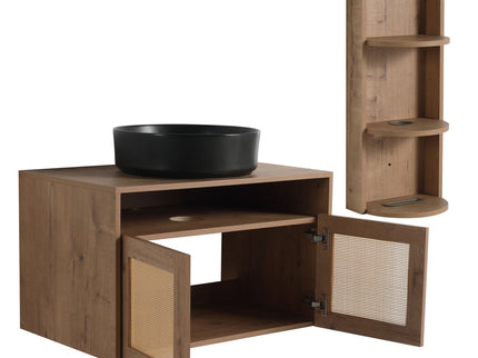 Bathroom Vanity & Art Sink And Storage Rack, Float Mounting Design