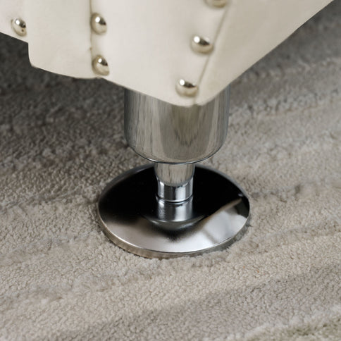 Storage Bench With Crystal Buttons And 1 Pillow For Bedroom