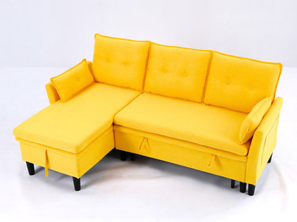 L-Shaped Reversible Chaise Sectional Sofa With Storage