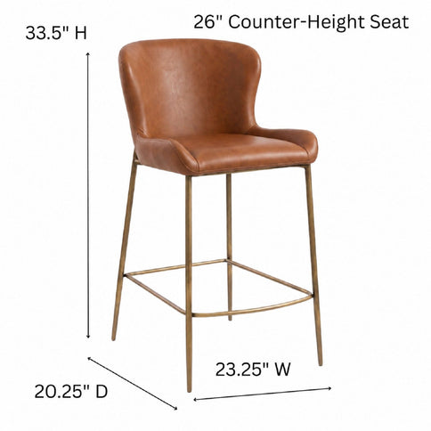Modern Counter Stool With Upholstered Seat