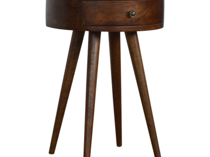 Nordic Chestnut Circular Nightstand