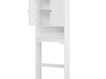Over The Toilet Storage Cabinet, Bathroom Space Saver With Adjustable Shelf - White
