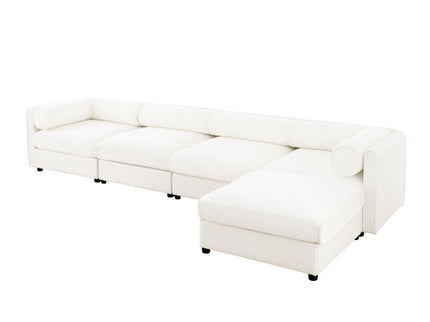 Contemporary Elegant Sofa With Storage And Ottoman