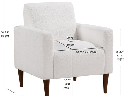 Caius - Arm Chair - White