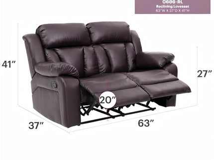 Daria - Cozy Padded Love Seat For Relaxation