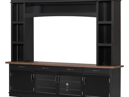Extra Long TV Stand With 7 Color LED Lights, Adjustable Shelves & Storage Cabinets