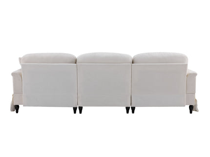 Cloud Sofa With Removable Ruffled Skirt With Ottoman And Flared Arms