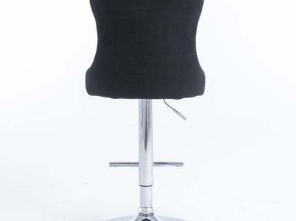 Swivel Barstools Adjusatble Seat Height From 25-33", Modern Upholstered Base Bar Stools With Backs Comfortable Tufted For Home Pub And Kitchen Island (Set of 2)