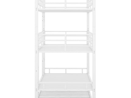 Triple Bunk Bed With Trundle, Heavy Duty Steel Construction