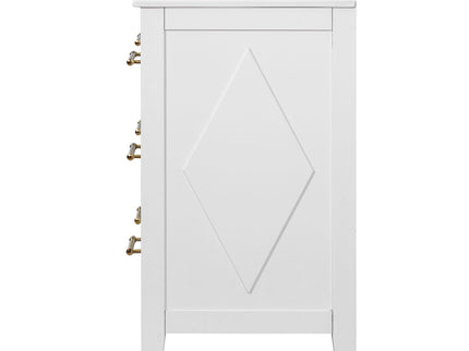 Bathroom Vanity With Sink, Free Standing Single Set, 3 Drawer Storage Cabinet