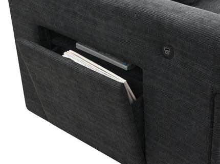 U Shaped Sectional Sofa 6 Seat Couch Set With Oversized Ottoman, Hidden Armrest Storage And Cup Holders USB Charging Ports Wide Seat Sofa
