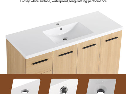 Floating Bathroom Vanity With Sink, Modular Cabinet