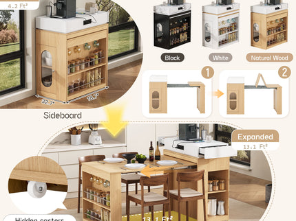 Extendable Dining Table With Folding Top