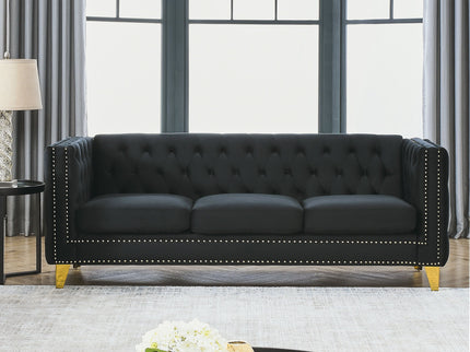 Modern Sofa With Button Tufting, Upholstered Couch For Living Room