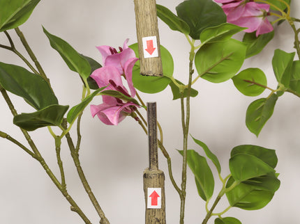 Artificial Bougainvillea Tree, Realistic Faux Plant In Pot, Indoor Decor For Home - Baby Pink / Green Leaf