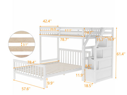 Loft Bed With Staircase And Storage