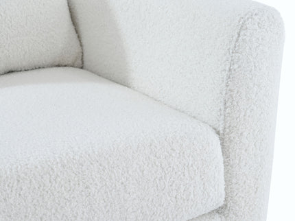 Modern Accent Chair, Arm Chairs For Living Room, Upholstered Mordern Armchair, Comfy Soft Padded Lounge Chair In Small Space, Bedroom, With Pillow, Solid Wood Leg