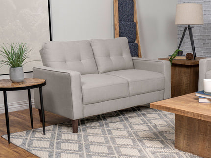 Harvey - Tufted Loveseat With Track Arm Design