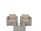 Light Brown / 3 Pc. 2 Chair, Table