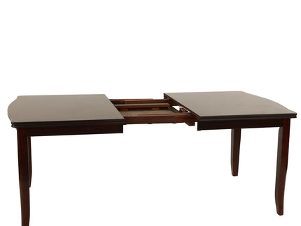 7 Piece Set, Dining Table With Butterfly Leaf And 6 Side Chairs - Espresso