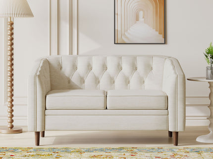 Sophisticated Loveseat With Diamond Stitched Detailing