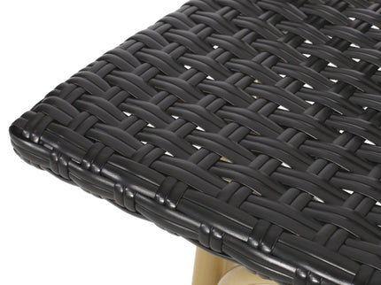 Outdoor Rattan And Aluminum French Barstools (Set of 2)