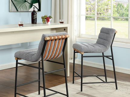 Lahni - 17" Boucle Fabric Counter Height Chair