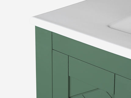 Bathroom Vanity With Sink, Storage Cabinet, Freestanding Set With 3 Drawers & Soft Closing Doors