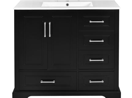 Traditional Bathroom Vanity With Soft Close Doors And Drawers