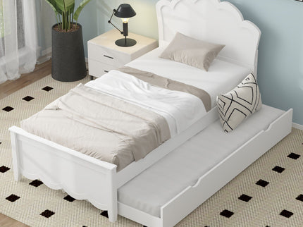 Platform Bed With Headboard And Trundle