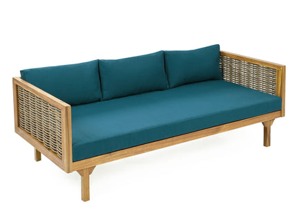 Claremont - 3 Seater Daybed Teak Acacia Wood Water Resistant Cushions