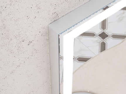 LED Bathroom Vanity Mirror Wall Mounted Adjustable / Warm / Natural Lights Anti-Fog Touch Switch With Memory Modern Smart Large Bathroom Mirrors