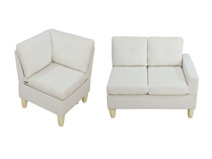 Modular L - Shaped Sectional Sofa 6 Seater 4 Piece Couch With Chaise