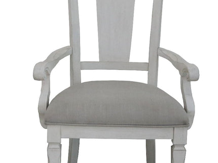 Katia - Arm Chair (Set of 2) - Light Gray / White