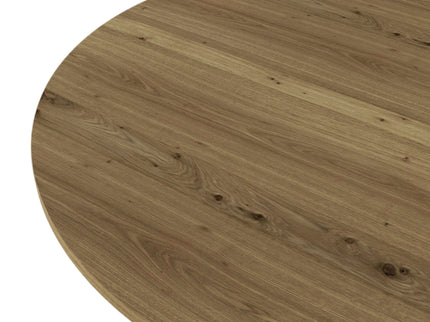 Round Dining Table, For 2 - 4 People - Rustic Brown