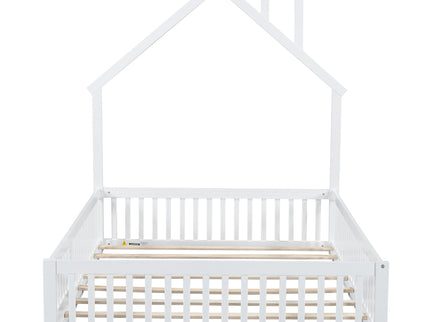 House Platform Bed With Guardrail