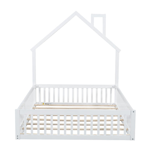 House Platform Bed With Guardrail