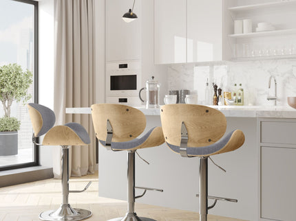 Marana - Handcrafted Bentwood Adjustable Swivel Bar Stool