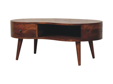 Wave Coffee Table With 1 Drawer